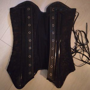 Sacrifice PVC and Lace Overbust Corset